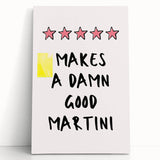 Large black and white stretched canvas featuring a minimalist food-inspired design, ideal for kitchen wall art.