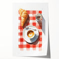 Rolled print featuring an assortment of pastries in soft pastel colors, ideal for art wall dining room.