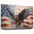 Soaring Eagle & USA Flag - American Flag Wall Art