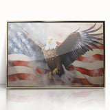 Soaring Eagle & USA Flag - American Flag Wall Art