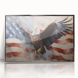 Soaring Eagle & USA Flag - American Flag Wall Art