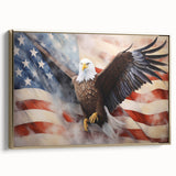 Soaring Eagle & USA Flag - American Flag Wall Art