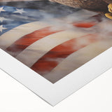 Soaring Eagle & USA Flag - American Flag Wall Art