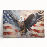 Soaring Eagle & USA Flag - American Flag Wall Art