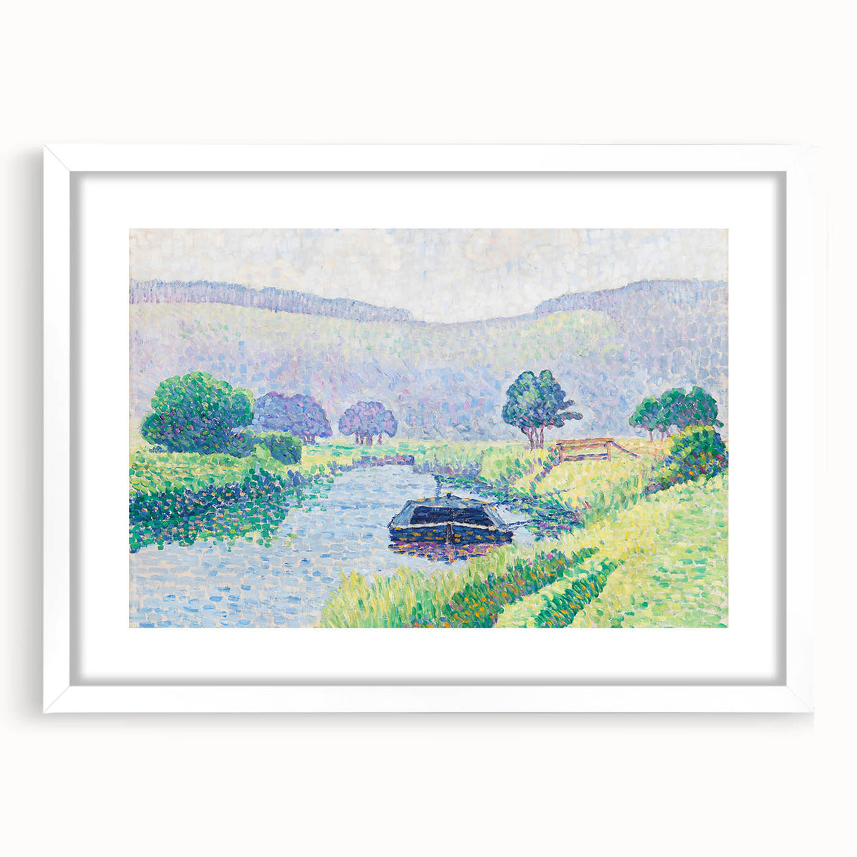 Amberley Valley - Bright Pointillist Landscape by Alfred William Finch