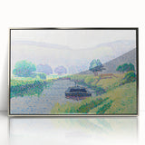 Amberley Valley - Bright Pointillist Landscape by Alfred William Finch