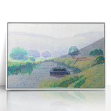 Amberley Valley - Bright Pointillist Landscape by Alfred William Finch