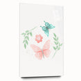 Butterfly and Floral Girls Room Wall Art – Nursery Print
