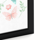 Butterfly and Floral Girls Room Wall Art – Nursery Print