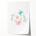 Butterfly and Floral Girls Room Wall Art – Nursery Print