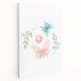 Butterfly and Floral Girls Room Wall Art – Nursery Print