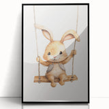 Cute Bunny Nursery Wall Art – Baby Room Decor & Kids Room Prints