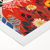 Framed Canvas Art for Children – Floral Girl Kids Room Decor