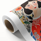 Framed Canvas Art for Children – Floral Girl Kids Room Decor