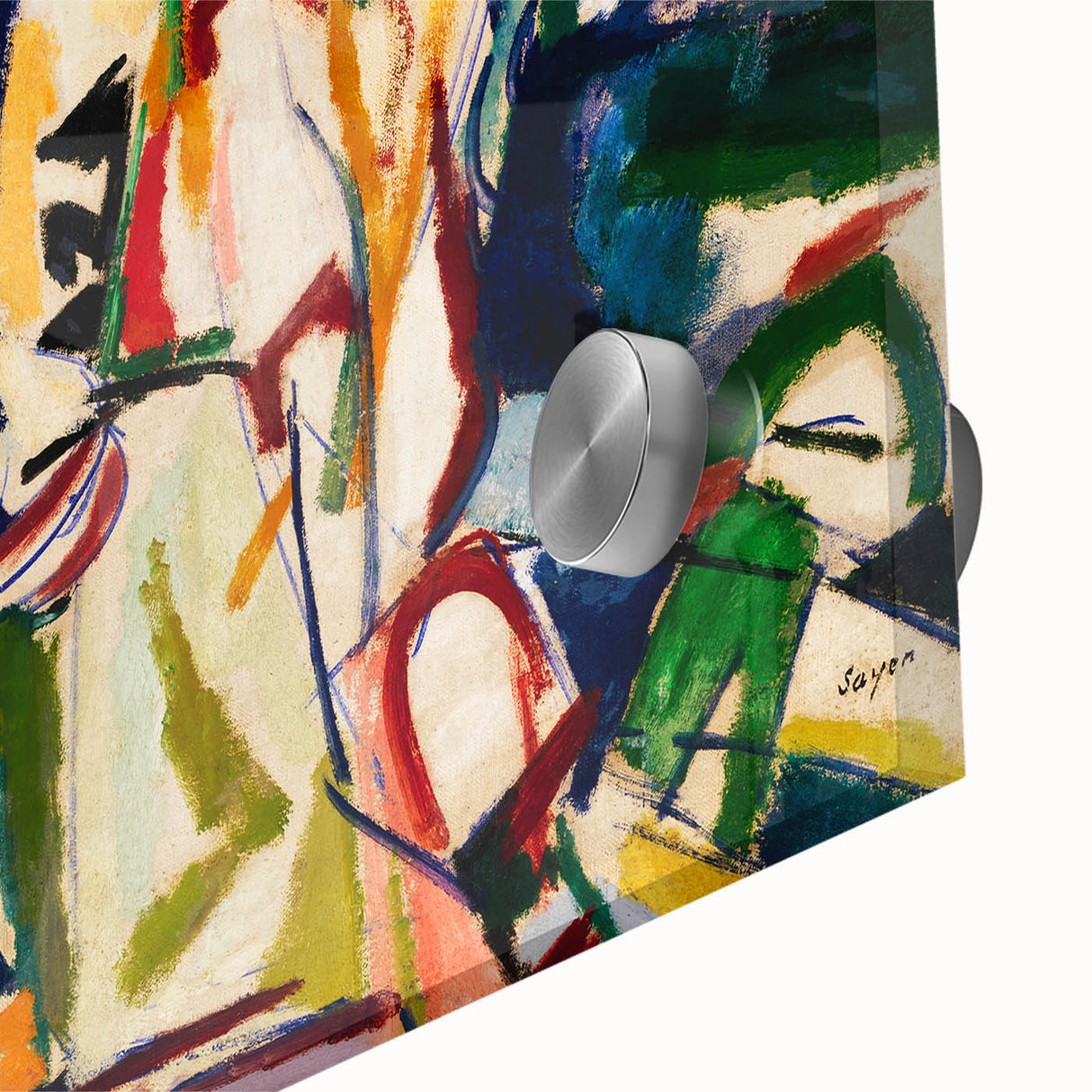 Vibrant Interior Scene - Modern Abstract Art Print by Henry Lyman Sayen