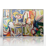 Vibrant Interior Scene - Modern Abstract Art Print by Henry Lyman Sayen