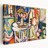 Vibrant Interior Scene - Modern Abstract Art Print by Henry Lyman Sayen