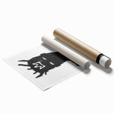 Modern Pop Art Wall Art - Bold Black and White Canvas Print