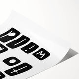 Born to Be Wild Typography Art – Minimalist Black and White Print