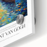 Large abstract wall art depicting an impressionist scene with vibrant colors on acrylic glass.