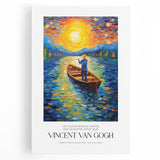 Impressionist-style painting of a starry night in muted blue and black tones on a large stretched canvas.