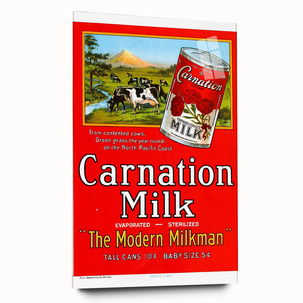 Vintage Carnation Milk Ad Poster | Retro Evaporated Milk Art