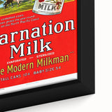 Vintage Carnation Milk Ad Poster | Retro Evaporated Milk Art