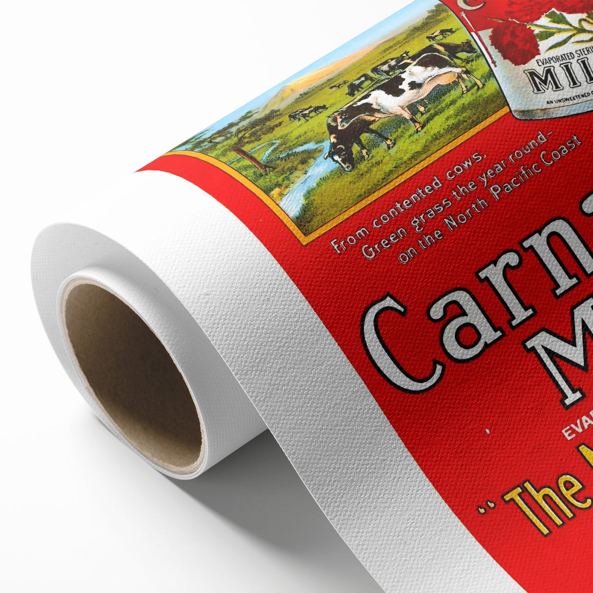 Vintage Carnation Milk Ad Poster | Retro Evaporated Milk Art