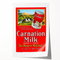 Vintage Carnation Milk Ad Poster | Retro Evaporated Milk Art