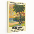 Dunk Island Retro Travel Poster | Great Barrier Reef Paradise Art