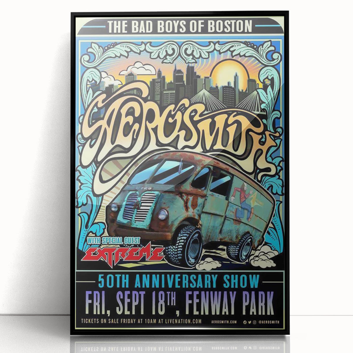 Aerosmith 50th Anniversary Poster – Retro Rock Wall Art