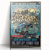 Aerosmith 50th Anniversary Poster – Retro Rock Wall Art