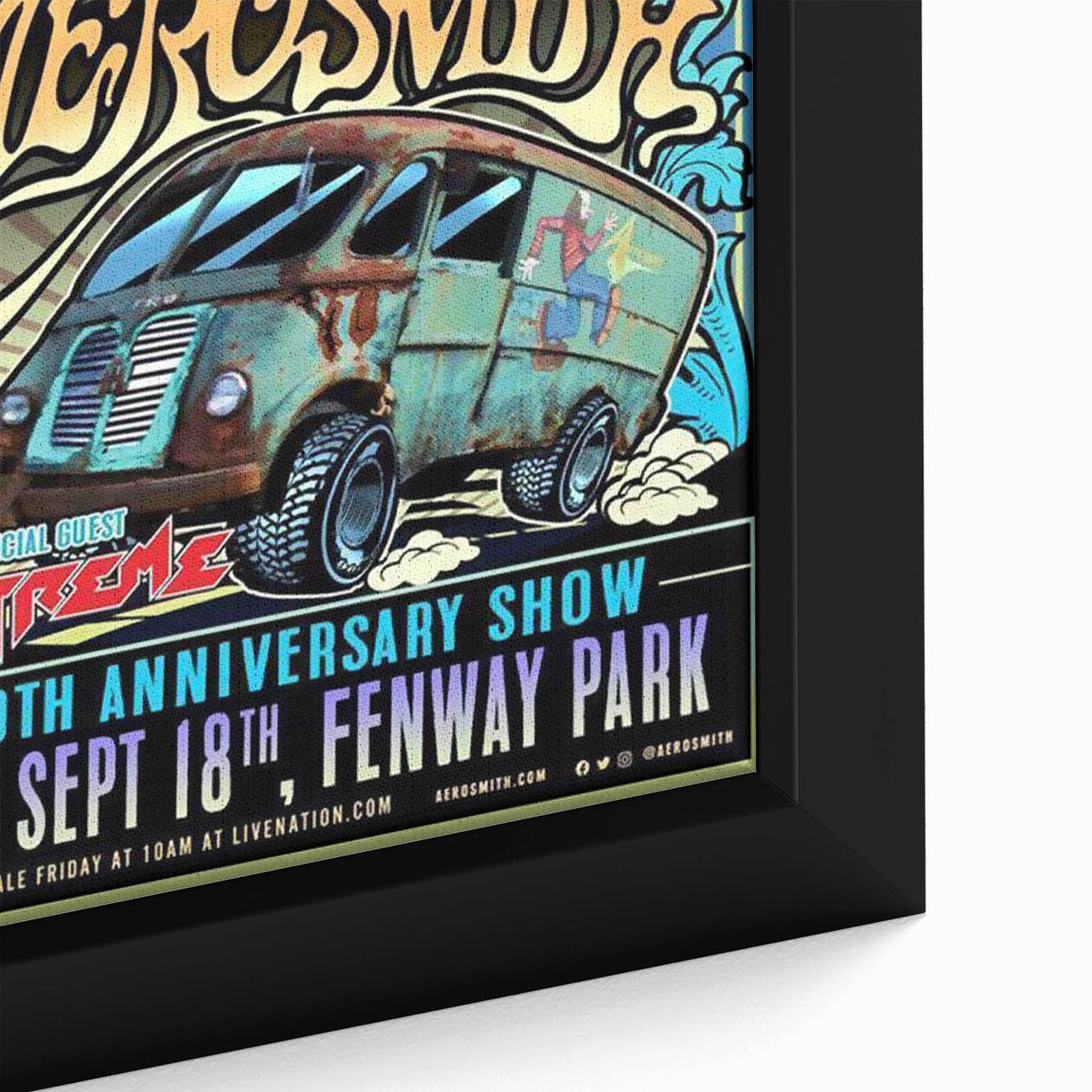 Aerosmith 50th Anniversary Poster – Retro Rock Wall Art