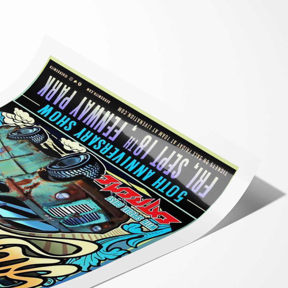 Aerosmith 50th Anniversary Poster – Retro Rock Wall Art