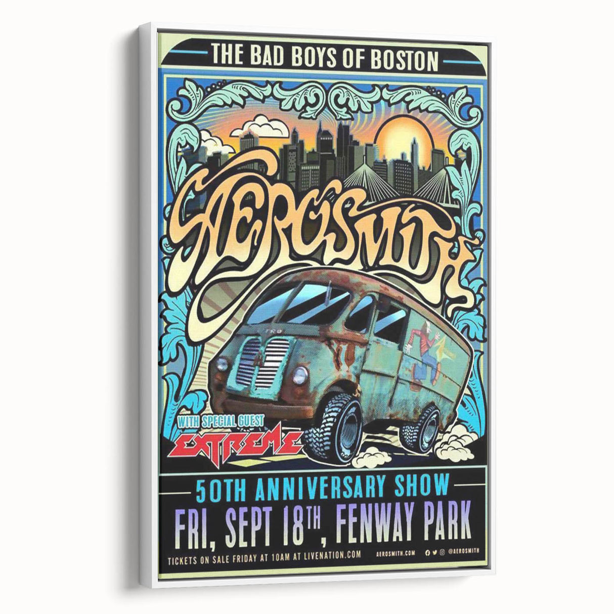 Aerosmith 50th Anniversary Poster – Retro Rock Wall Art