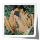 Classical Realism Painting - Three Women in a Wood Art Print Canvas