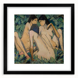 Classical Realism Painting - Three Women in a Wood Art Print Canvas