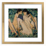 Classical Realism Painting - Three Women in a Wood Art Print Canvas