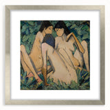Classical Realism Painting - Three Women in a Wood Art Print Canvas