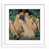 Classical Realism Painting - Three Women in a Wood Art Print Canvas