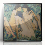 Classical Realism Painting - Three Women in a Wood Art Print Canvas