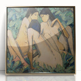 Classical Realism Painting - Three Women in a Wood Art Print Canvas