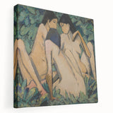 Classical Realism Painting - Three Women in a Wood Art Print Canvas