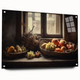 Rustic Fruit Basket - Vintage-Inspired Kitchen Wall Art