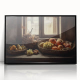 Rustic Fruit Basket - Vintage-Inspired Kitchen Wall Art