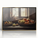 Rustic Fruit Basket - Vintage-Inspired Kitchen Wall Art