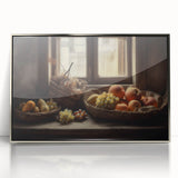 Rustic Fruit Basket - Vintage-Inspired Kitchen Wall Art