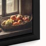 Rustic Fruit Basket - Vintage-Inspired Kitchen Wall Art