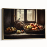 Rustic Fruit Basket - Vintage-Inspired Kitchen Wall Art