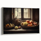 Rustic Fruit Basket - Vintage-Inspired Kitchen Wall Art